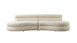 Larissa Ivory Boucle Curved Sectional - LARISSAIVORY-SEC - Luna Furniture