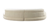 Larissa Ivory Boucle Curved Sectional - LARISSAIVORY-SEC - Luna Furniture