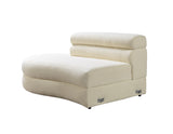 Larissa Ivory Boucle Curved Sectional - LARISSAIVORY-SEC - Luna Furniture