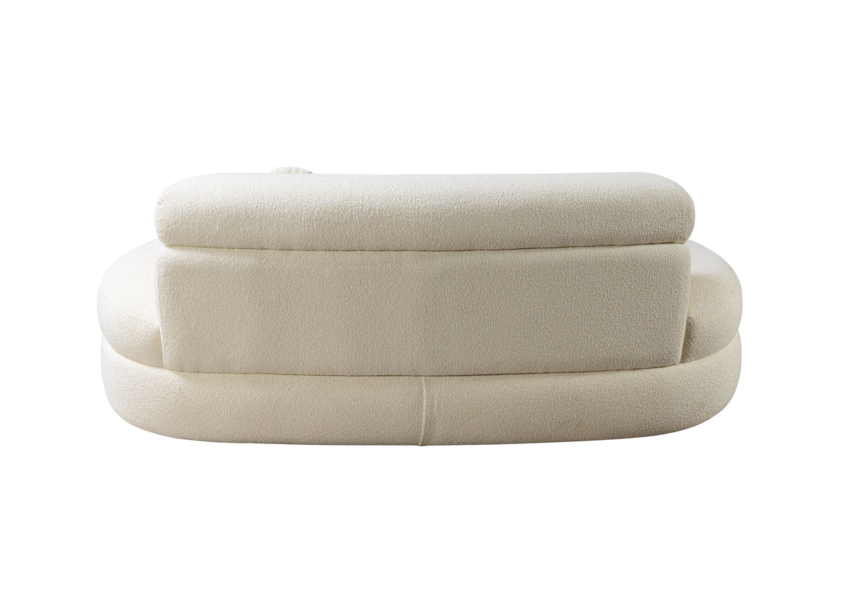 Larissa Ivory Boucle Loveseat - LARISSAIVORY-L - Luna Furniture