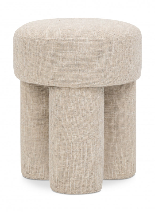 Larson Fabric Ottoman / Stool Beige from Meridian - Luna Furniture