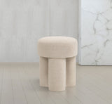 Larson Fabric Ottoman / Stool Beige from Meridian - Luna Furniture