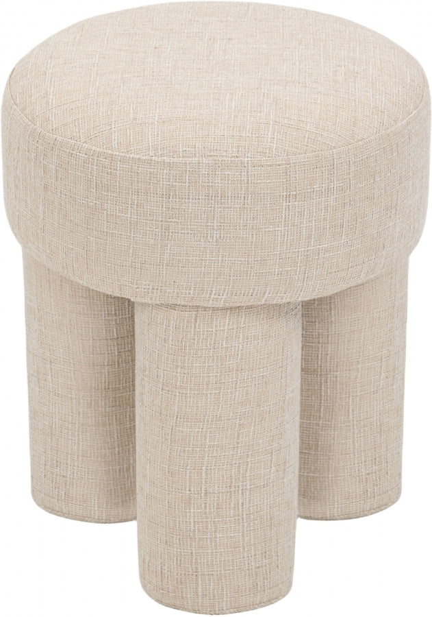 Larson Fabric Ottoman / Stool Beige from Meridian - Luna Furniture