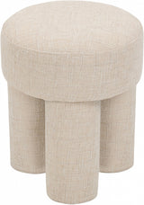 Larson Fabric Ottoman / Stool Beige from Meridian - Luna Furniture