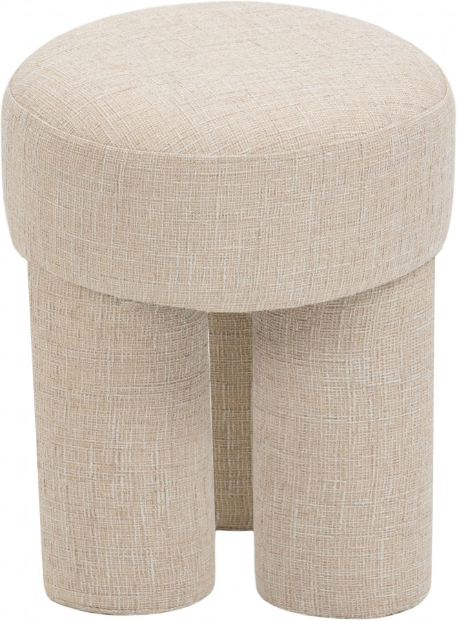 Larson Fabric Ottoman / Stool Beige from Meridian - Luna Furniture