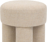 Larson Fabric Ottoman / Stool Beige from Meridian - Luna Furniture