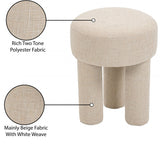 Larson Fabric Ottoman / Stool Beige from Meridian - Luna Furniture