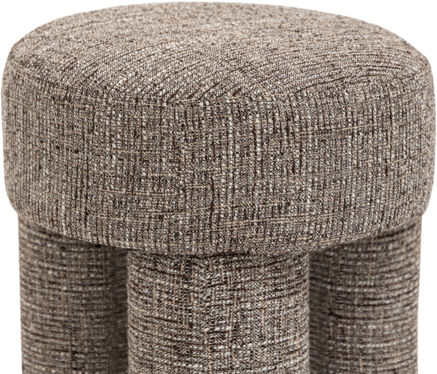 Larson Fabric Ottoman / Stool Brown from Meridian - Luna Furniture