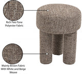 Larson Fabric Ottoman / Stool Brown from Meridian - Luna Furniture