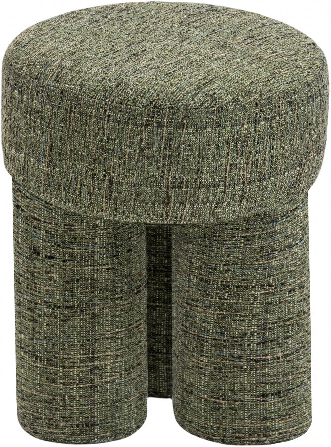 Larson Fabric Ottoman / Stool Green from Meridian - Luna Furniture