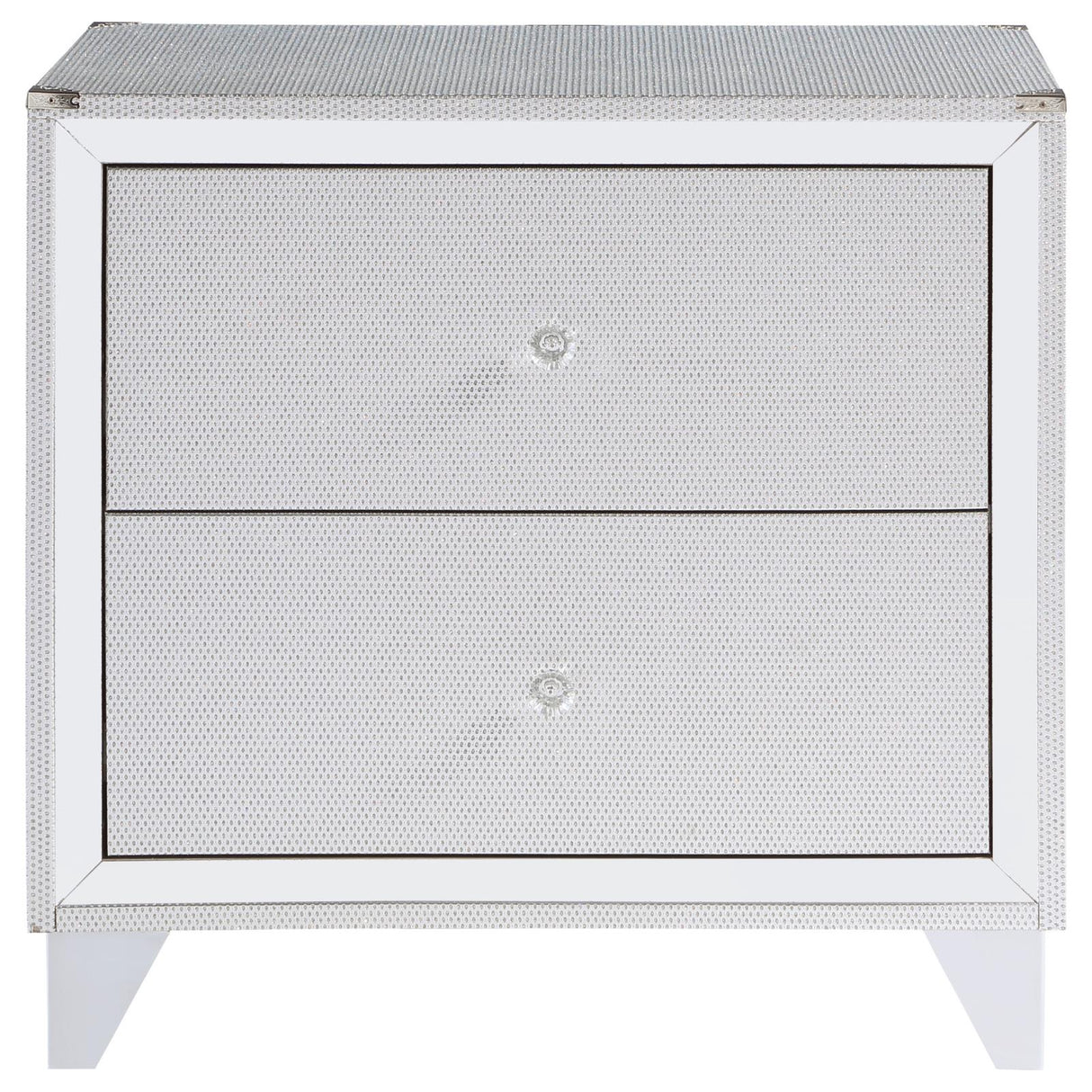 Larue 2-drawer Nightstand with USB Port Silver from Coaster - Luna Furniture