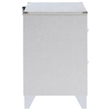 Larue 2-drawer Nightstand with USB Port Silver from Coaster - Luna Furniture