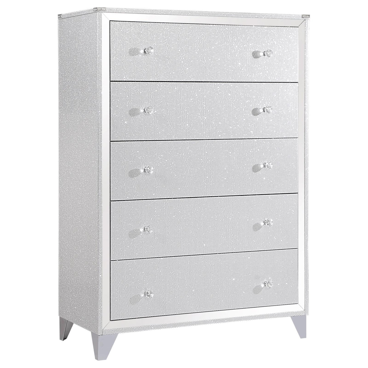 Larue 5-drawer Chest Silver from Coaster - Luna Furniture