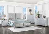 Larue 5-piece Tufted Eastern King Bedroom Set Silver - 224491KE-S5 - Luna Furniture