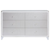 Larue 6-drawer Dresser Silver from Coaster - Luna Furniture