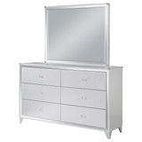 Larue 6-drawer Dresser with Mirror Silver from Coaster - Luna Furniture