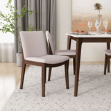 Laura Mid-Century Modern Solid Wood Dining Chair (Set of 2) Burnt Orange Velvet - AFC00123 - Luna Furniture