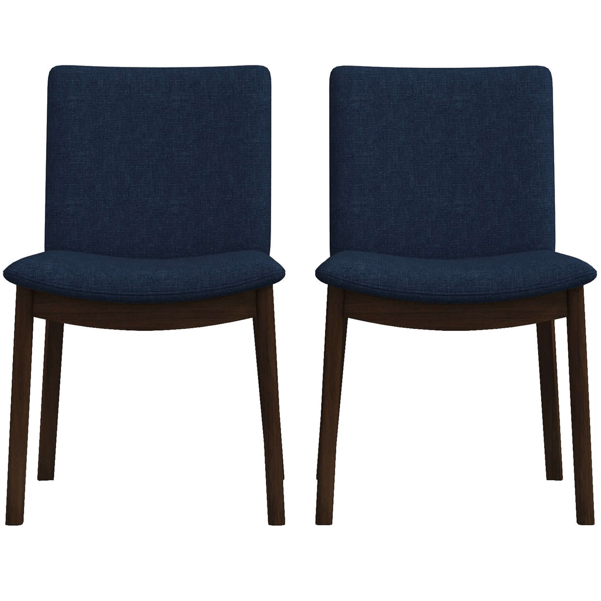 Laura Mid-Century Modern Solid Wood Dining Chair (Set of 2) Green Velvet - AFC00144 - Luna Furniture