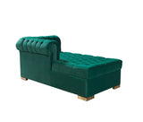 Lauren Green Velvet Double Chaise Sectional - LAURENGREEN-SEC - Luna Furniture