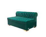 Lauren Green Velvet Double Chaise Sectional - LAURENGREEN-SEC - Luna Furniture