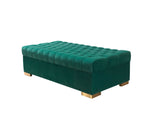 Lauren Green Velvet Double Chaise Sectional - LAURENGREEN-SEC - Luna Furniture