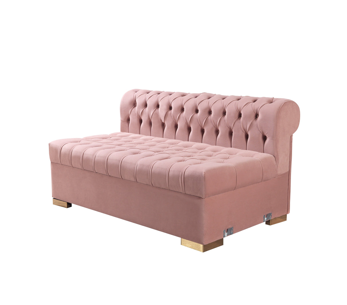 Lauren Pink Velvet Double Chaise Sectional - LAURENPINK-SEC - Luna Furniture