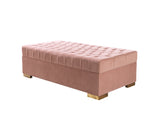 Lauren Pink Velvet Double Chaise Sectional - LAURENPINK-SEC - Luna Furniture