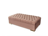 Lauren Pink Velvet Oversized Ottoman - LAURENPINK-OTT - Luna Furniture