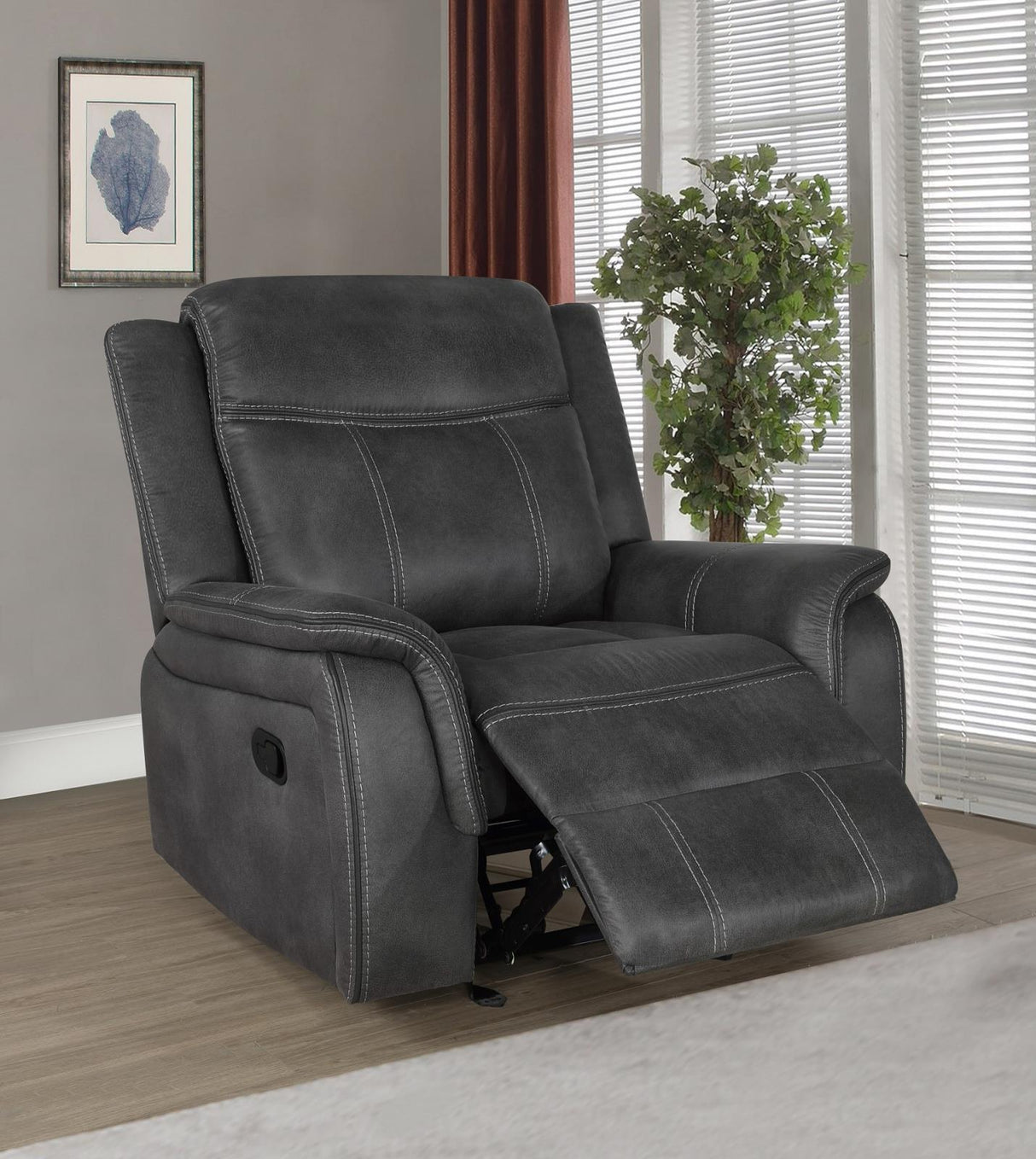 Lawrence Upholstered Tufted Back Glider Recliner from Coaster - Luna Furniture