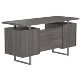 Lawtey Weathered Gray Floating Top Office Desk from Coaster - Luna Furniture