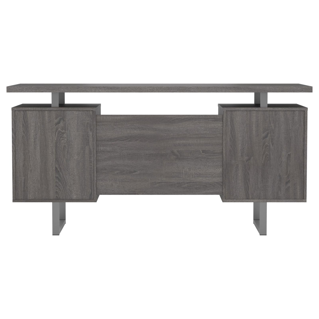 Lawtey Weathered Gray Floating Top Office Desk from Coaster - Luna Furniture