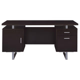 Lawtey Cappuccino Rectangular Storage Office Desk from Coaster - Luna Furniture