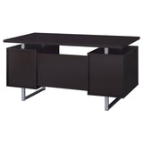 Lawtey Cappuccino Rectangular Storage Office Desk from Coaster - Luna Furniture