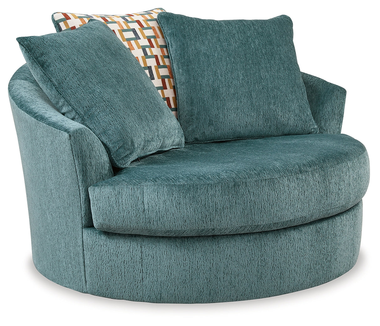 Laylabrook Teal Oversized Swivel Accent Chair - 9220621 - Luna Furniture