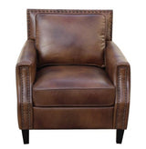 Leaton Upholstered Recessed Arm Chair Brown Sugar from Coaster - Luna Furniture