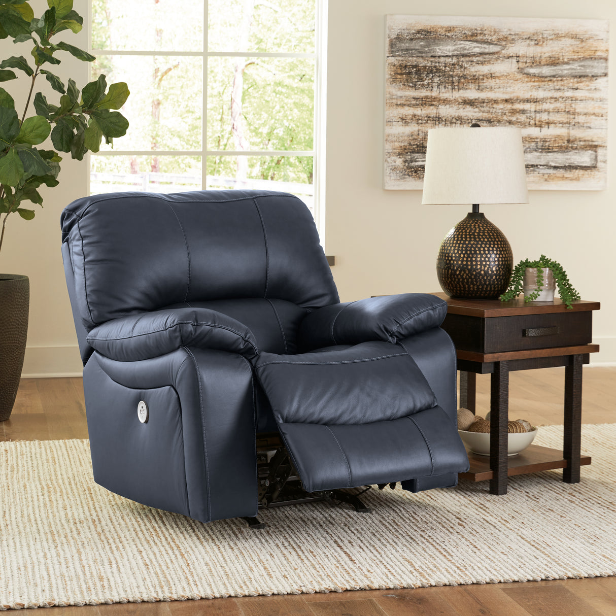 Leesworth Ocean Power Recliner - U4380998 - Luna Furniture