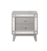 Leighton 2-drawer Nightstand Metallic Mercury - 204922 - Luna Furniture