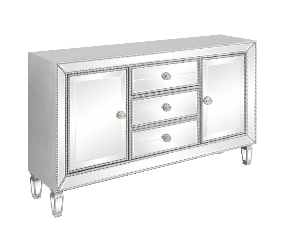 Leticia 3-drawer Accent Cabinet Silver - 950825 - Luna Furniture