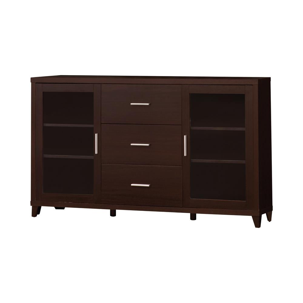 Lewes 2-door TV Stand with Adjustable Shelves Cappuccino - 700881 - Luna Furniture