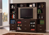 Lewes 2-door TV Stand with Adjustable Shelves Cappuccino - 700881 - Luna Furniture