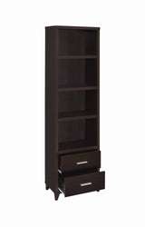 Lewes 2-drawer Media Tower Cappuccino - 700882 - Luna Furniture