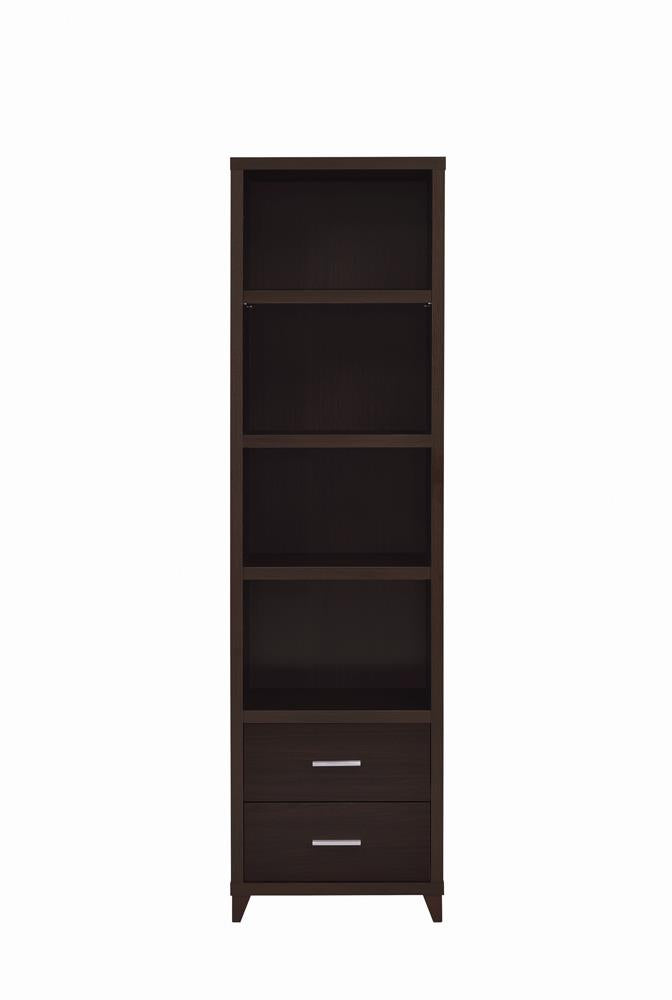 Lewes 2-drawer Media Tower Cappuccino - 700882 - Luna Furniture