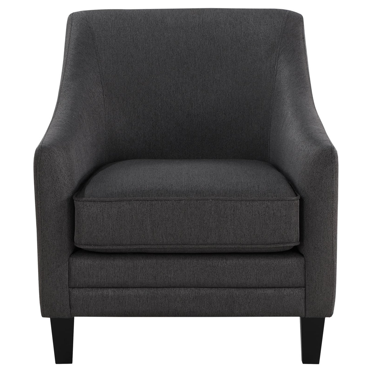 Liam Upholstered Sloped Arm Accent Club Chair Black - 903074 - Luna Furniture