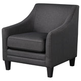 Liam Upholstered Sloped Arm Accent Club Chair Black - 903074 - Luna Furniture