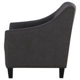 Liam Upholstered Sloped Arm Accent Club Chair Black - 903074 - Luna Furniture