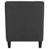 Liam Upholstered Sloped Arm Accent Club Chair Black - 903074 - Luna Furniture