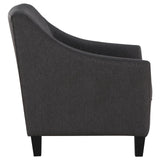 Liam Upholstered Sloped Arm Accent Club Chair Black - 903074 - Luna Furniture