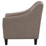 Liam Upholstered Sloped Arm Accent Club Chair Camel - 903073 - Luna Furniture