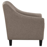 Liam Upholstered Sloped Arm Accent Club Chair Camel - 903073 - Luna Furniture