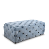 Casey Light Blue Velvet Ottoman | Bench from Meridian - Luna Furniture